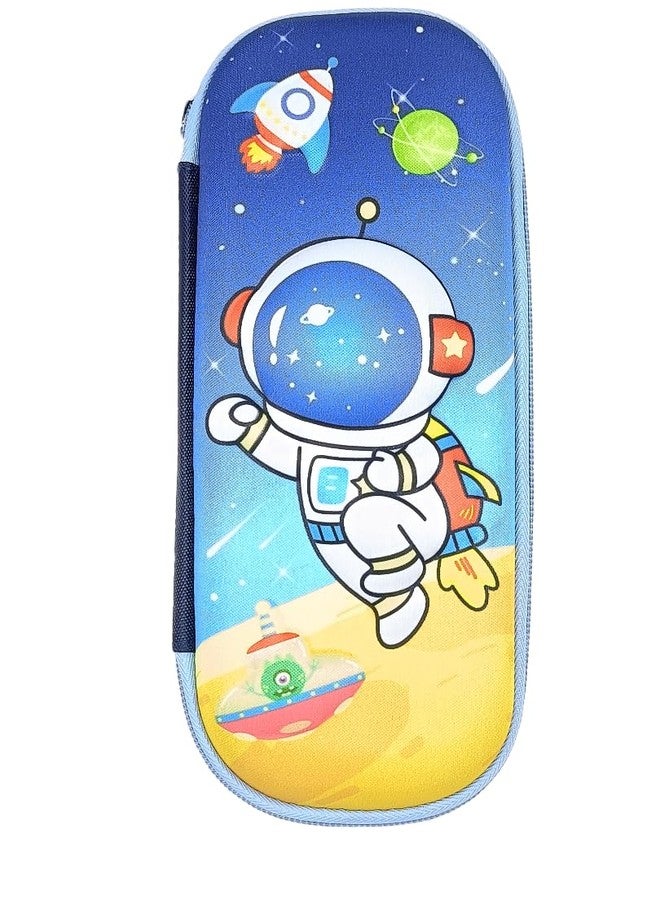 JUGTE Pencil Case 3D Cover Pencil Pouch Bag Compass School Pouch Organizer for Students Kids Premium Stylish Pen Holder Pouch Stationery Box for Boys and Gifts for Kids (Pencil Pouch Astronaut) - Image 1